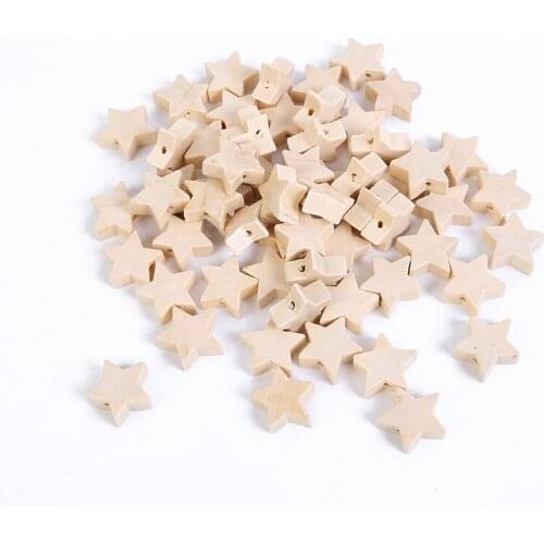 Missxiang 20MM five star wooden beads creative DIY handmade bead material children jewelry earrings accessories gifts for women