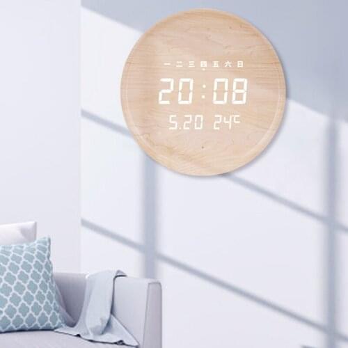 New LED Wall Clock Modern Design Digital Clock Wall Home Decor Silent Electronic Wall Watches Creative Living Room Decoration
