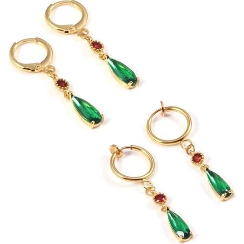 Wholesale Japanese Anime Howls Moving Castle Earring Accessories Hauru Green Gem Eardrop Ear Pendant for Men Cosplay Jewelry