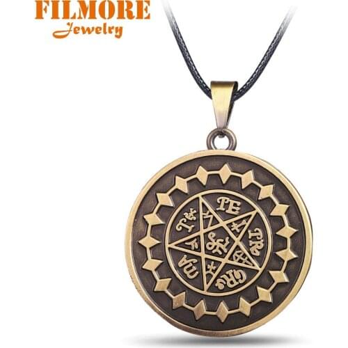 Anime Black Butler Statement Necklace Pentagram Pendant Contract Kuroshitsuji Ciel Sebastian Charm Cosplay Jewelry Birthday Gift
