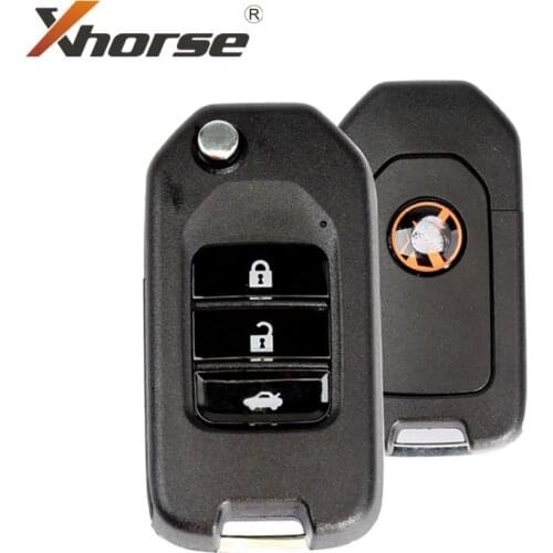 Xhorse VVDI2 XKHO00EN Wire Remote Key For Honda Flip 3 Buttons 1Piece