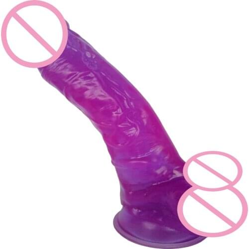 HOWOSEX Realistic big Crystal dildo Soft Dildo Suction Cup Fake Dick Artificial Penis Adult Sex anal Toys huge Dildos For Women