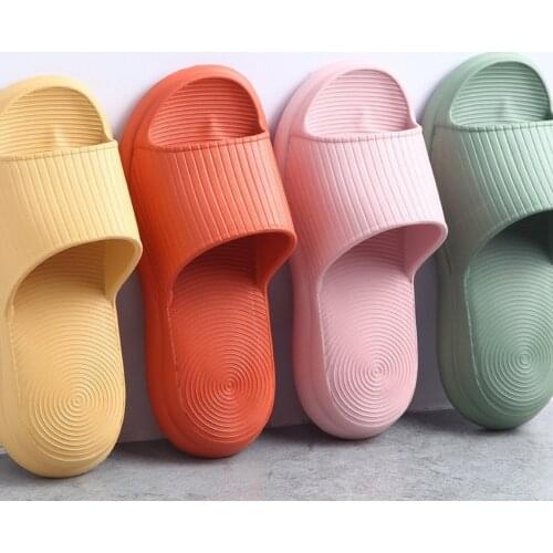 Unisex Home Slippers Women Indoor Floor Non-slip House Shoes Couple Thick Sole Bath Bathroom Ladies Platform Sandals Sliders