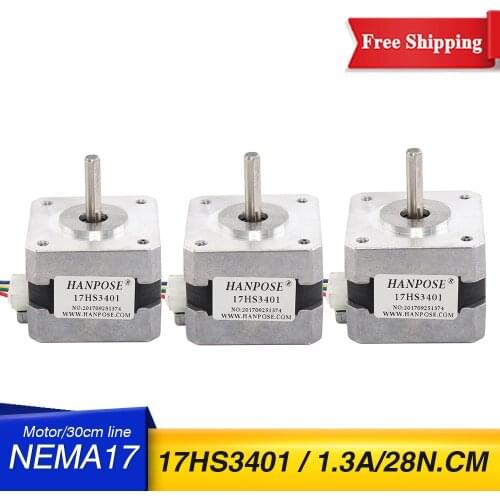 3PCS 17HS3401 Nema17 Stepper Motor 42 Series motor 42x34 mm motor for 3D printer Monitor Equipment