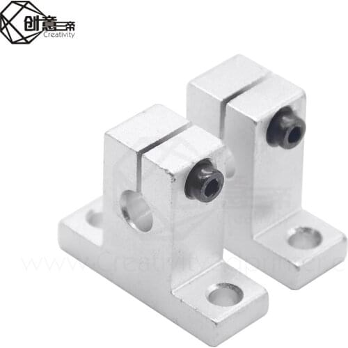1pcs/lot 3D Printer Sliding part Accessories Brackets (SK8 SK10 SK12) 8mm aluminum linear Rod Rail Shaft Support CNC Router 3d