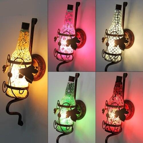 Glass bottle wall lamp KTV bar lamp lamp industry creative personality Cafe corridors color SD144