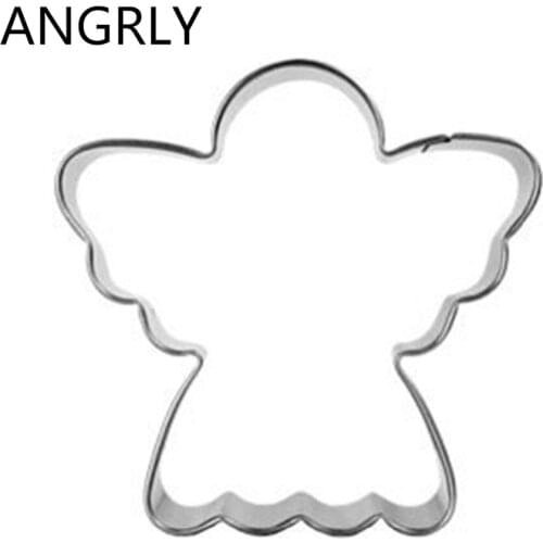Angel Cake Decoration Pastry Blender Biscuit Cookie Cutter Tools Kitchen Cake Mold Supplies Stainless Steel New Year Gifts