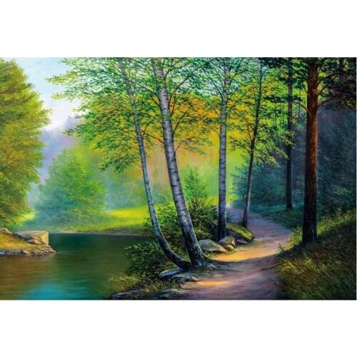 Green Forest Lake Scenery Party Photography Backdrop Baby Shower Natural Room Decor Photo Booth Studio Prop