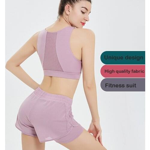 Womens Summer Suit Run Sets Superior Quality Sports Bras and Bike Shorts Training Set 2Piece Fitness Clothing Gym Active Wear