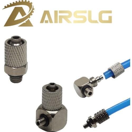 100Pcs Miniature Fittings M-3H-4 M-4HL-4 Male Thread M3 M4 M5 M6 Tube 4 6mm Pneumatic Pipe Air Hose Quick Fitting Mini Connecto