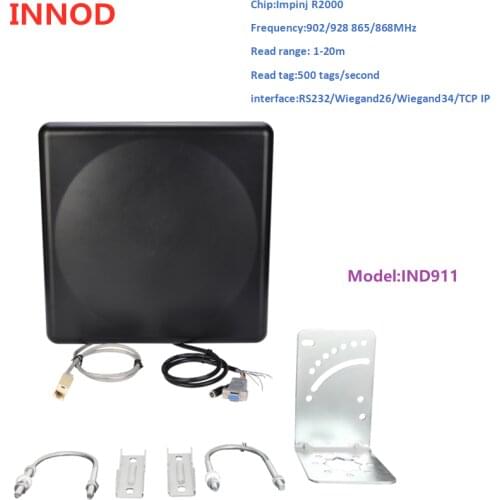 12dBi Circular antenna 30dbm RF power 920-925mhz circular uhf rfid reader all in one 20m long range for personal attendance