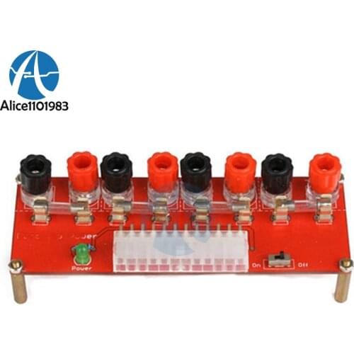24 Pins ATX Benchtop Power Board Computer Connector Socket Power Supply Adapter Module 3.3V 5V 12V 5A