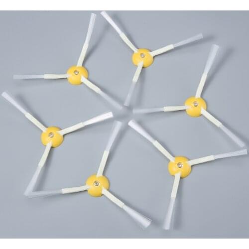 6sets 3-Armed Side Brushes+ Screws Fits for 500 600 700 Series Robot Vacuum Cleaner Home Sweeping Robot Replacement Parts