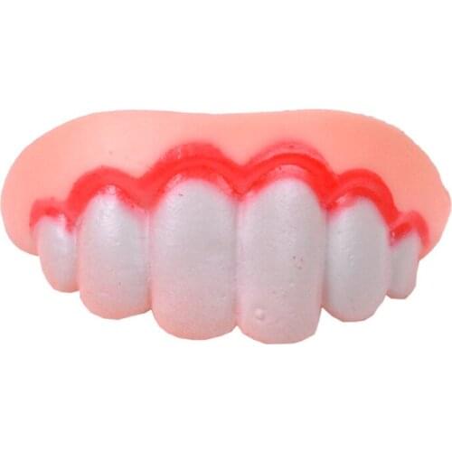 ANGRLY Selling 5pcs Funny Goofy Fake Vampire Denture Teeth Halloween Decoration Props Trick Toy Party Supplies Party Decoration