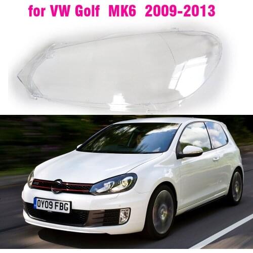 1pcs Car Front Headlight Lens Cover For VW Golf MK6 VI 6 GTI 2009-2013 Auto Lampshade covers housing transparent