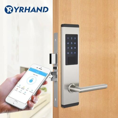 Security Keyless Electronic Door lock App Wifi Touch screen Unlocked Locked Lock Stainless Steel Door Handle Smart Lock