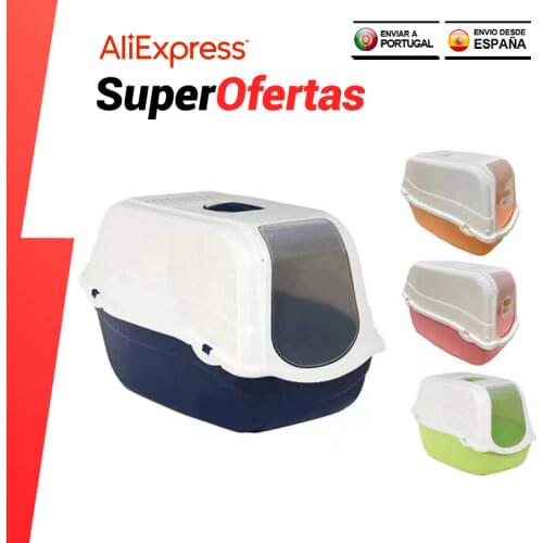 Toilet cat translucent door 57X39X41 CM, 3 Colors, catnip/tray cover for cats, free shipping from Spain