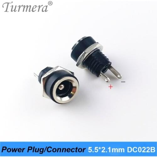 Diy dc waterproof jack DC Power plug connector for diy dc waterproof jack connector DC022B 5.5 X 2.1 mm 5pieces/lot Turmera