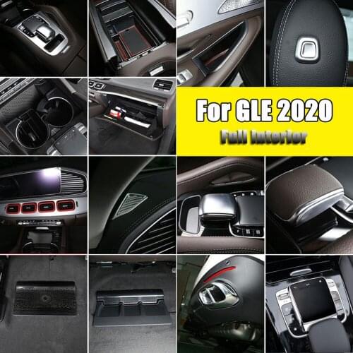 For Mercedes Benz GLE Class W167 V167 GLE350 GLE450 2020+ ABS Carbon Fiber Car Styling Center Console Gear Full Kit Accessories