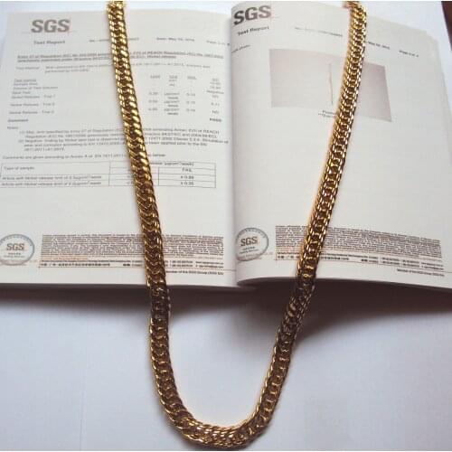 BILATERAL GOLD AUTHENTIC 14 K SOLID GOLD FILLED MENS CUBAN LINK CHAIN NECKLACE SZ 24" 10MM 3C BODY CERTIFICATION