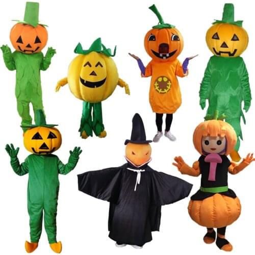 Halloween Death Pumpkin Mascot Costume Walking Pumpkin Leafleteer Dress Cosplay Theme Mascotte Carnival Costume Fancy Party Suit