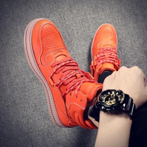 YSHUNIJ Mens Shoes, High-quality Autumn and Winter New High-top Shoes, Mens Air Force No. 1 Outdoor Cowhide Casual Shoes