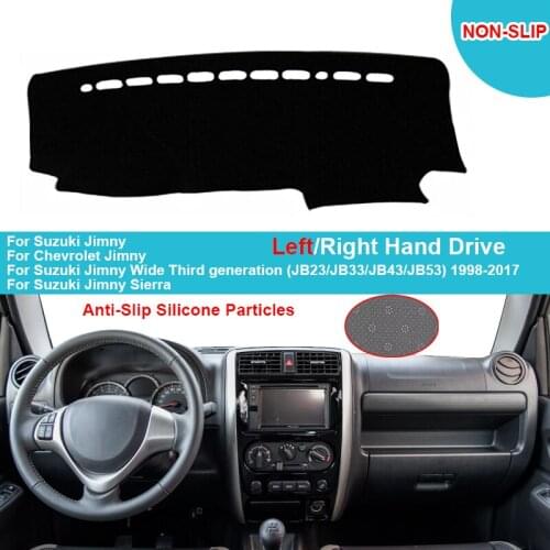 Anti Slip Dashboard Cover Flannel Suede Polyester Dashmat Carpet For Suzuki Jimny 1998-2013 2014 2015 2016 2017 Rug Protector