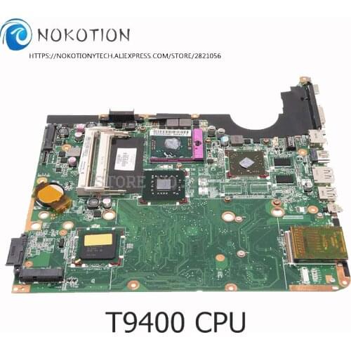 NOKOTION For HP DV6 DV6T-1300 DV6-1310TX DV6-1000 DV6T Laptop Motherboard DDR3 HD4500 W/ T9400 CPU DAUT3MB28C0 578378-001