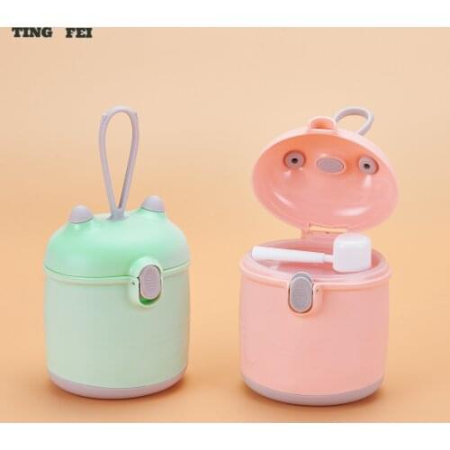 New Baby Milk Powder Portable Cute Pig Food Storage Box Essential Cereal Infant Milk Powder Box Toddle Snacks Container