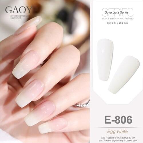 Ins Popular Color Nail Polish Glue Milk White Yogurt Gel Nail Polish Semi Permanent Yellow Beige Nail Art DIY UV Varnishes TSLM1