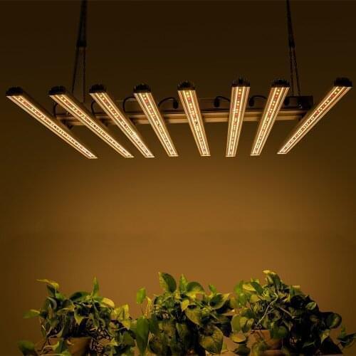 LED Plant Grow Light 640W Dimmable 8 Bars Full Spectrum Grow Lamp 5630 Red UV IR Indoor Plant Lighting For Greenhouse Flower