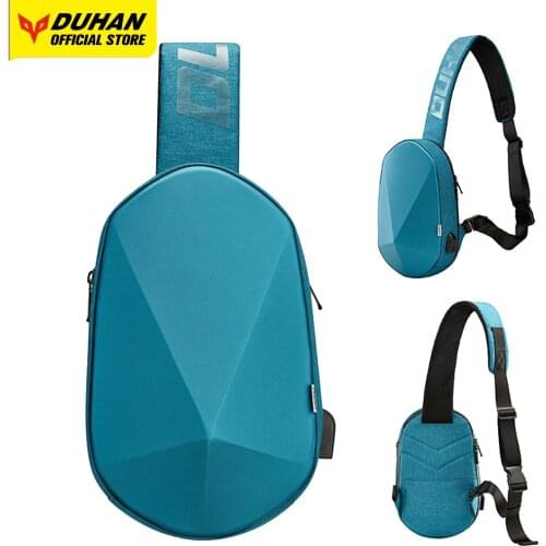 DUHAN Motorcycle Bag Waterproof Reflective Chest Bag Motorcycle Accessories Backpack Portable USB Charging Port Motorcycle Bag