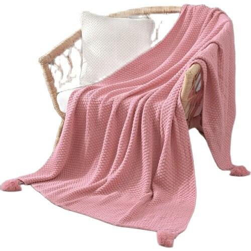 Bubble Kiss Tassel Knitted Blanket Throw Blanket For Sofa Bedroom Summer Sleep Blanket Home Decor Soft Delicate Fashion Blanket