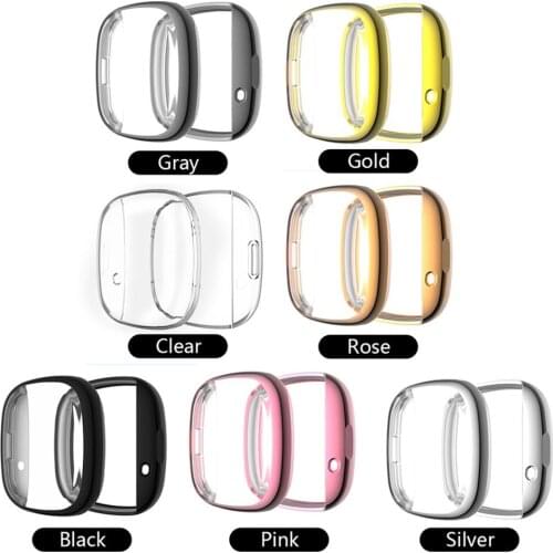 Watch Protective Case For Fitbit Versa 3 Cover Bumper Screen Protector Cover For Fitbit Sense Smart Watch Case Accessories