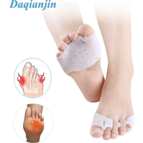 1 Pair Silicone Forefoot Pads For Hallux Valgus Thumb Bunion Correction Toes Overlap Toe Separator Relieve Foot Pain Foot Care