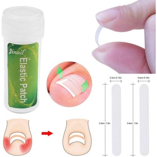 10PCS/Bottle Ingrown Toenail Correction Tool Set Ingrown Toe Nail Pedicure Elastic Patch Straightening Clip Brace