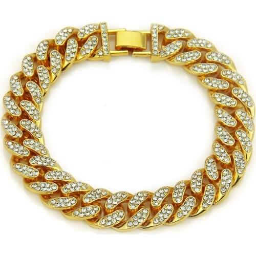 0020 Hip Hop Fashion In Europe And The United States Full Bracelet With Mens Bracelet And Jewelry Cross Border