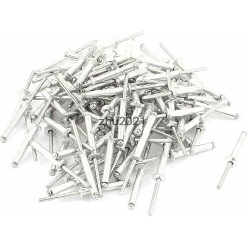 50Pcs 4mm x 13mm Open End Dome Head Aluminium Blind