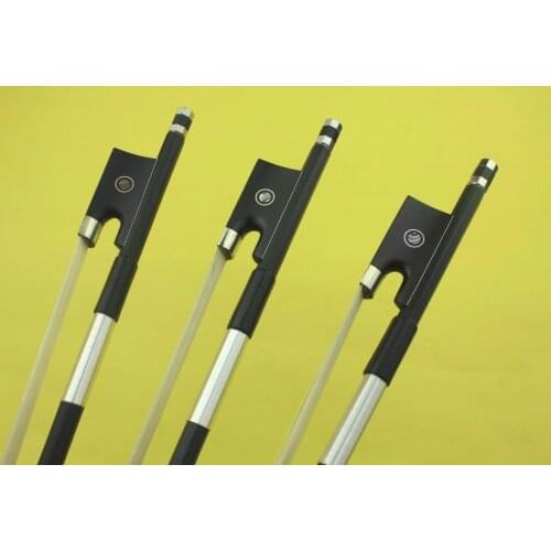 8 pcs New black Carbon fiber violin bows 4/4 professional bows ebony frong