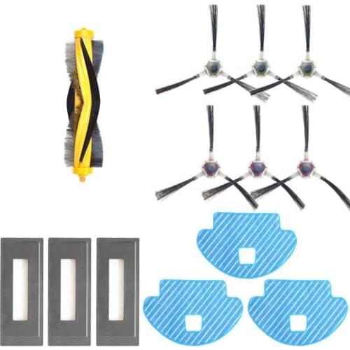 AD-13-Pack Mopping Cloth Central Main Brush Side Brush Hepa Filter for Ecovacs Deebot Ozmo 930 Robotic Vacuum Cleaner Parts