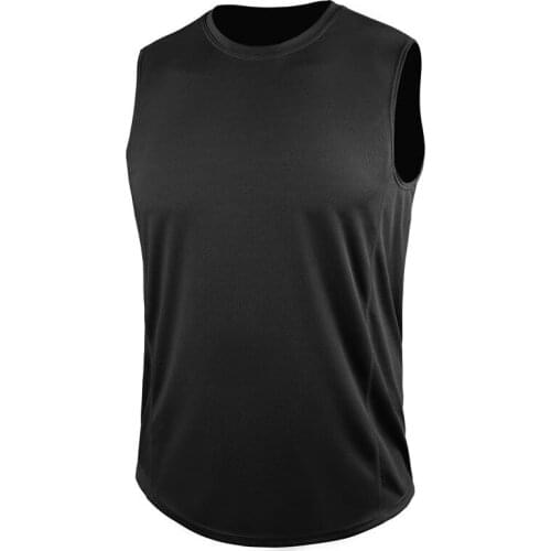 Plus Size Men Casual Loose Fast Dry Perspiration Breathable Sleeveless Tee Shirt Tops Workout Fitness Vest Shirts