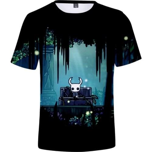 Aikooki New Hollow Knight 3D T shirt Men/Women Summer Fashion Harajuku Anime T Shirt 3D Print Hollow Knight Mens Short Sleeve