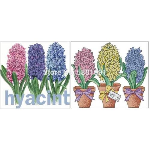 Hyacinth patterns Counted Cross Stitch 11CT 14CT 18CT DIY Cross Stitch Kits Embroidery Needlework Sets home decor