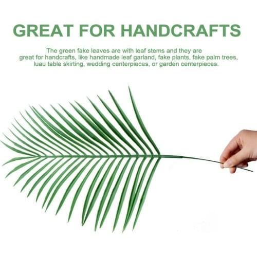 Fake Palm Tree Bouquet Artificial Leaves Branch Large Green False Plant Plastic Leaf