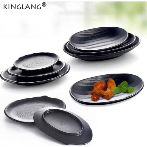 Melamine bowl boat shaped long deep dish plate for restaurant plate dishes