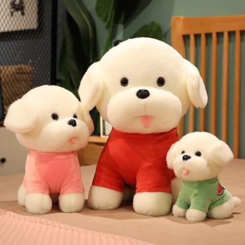 25-45cm Cute Teddy Dog Plush Toys Stuffed Animal Puppy Dog Pillow Soft Lovely Doll Kawaii Christmas Gift for Kids