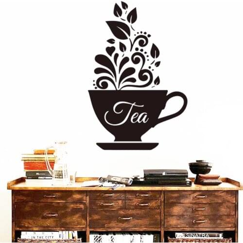 Tea Wall Stickers For Dining Room Adhesive Removable Living Room Waterproof Wall Art Home Decor Room Decoration