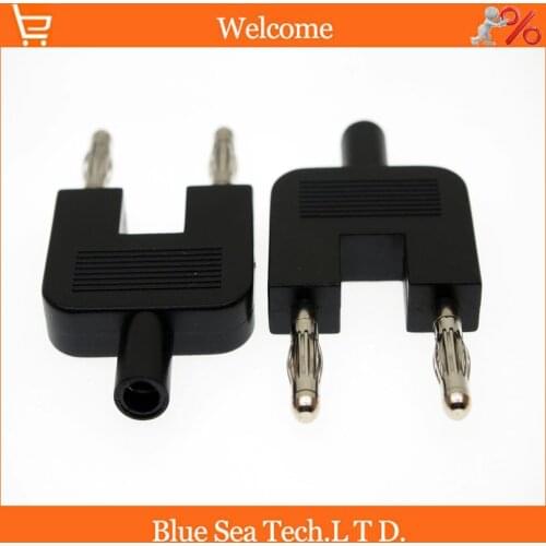 Sample,2pcs DIY Short-circuits plug,2*4mm banana plug to female jack adapter for Multimeter calibration,19mm pitch