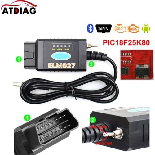 ELM327 USB ELMconfig Code Reader Chip for HS CAN/MS CAN Forscan ELM327 Bluetooth OBDII Diagnostic Tool