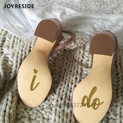 Wedding Shoe Sticker I Do Vinyl Design Wall Decals Wedding Decoration 40 Color Choice I Do Words Couple Romantic Wall Decal M472